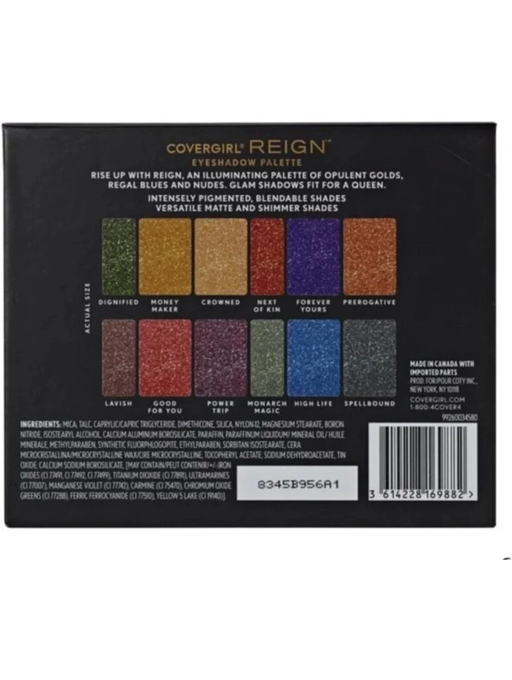 CoverGirl Reign Eyeshadow Palette - Opulent Golds and Regal Blues